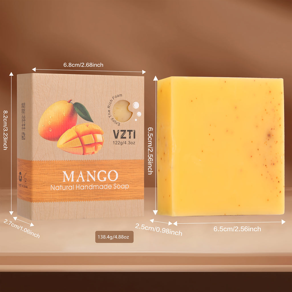 3pcs\u002F6pcs Exfoliating Handmade Soap - 122g Natural Bar Soap With Eucalyptus, Peppermint, Lavender, Mango, Coconut & Shea Butter Essential Oils for Deep Cleansing, Moisturizing Self-Care, Easter Gift Set, Travel Essential-Local Warehouse